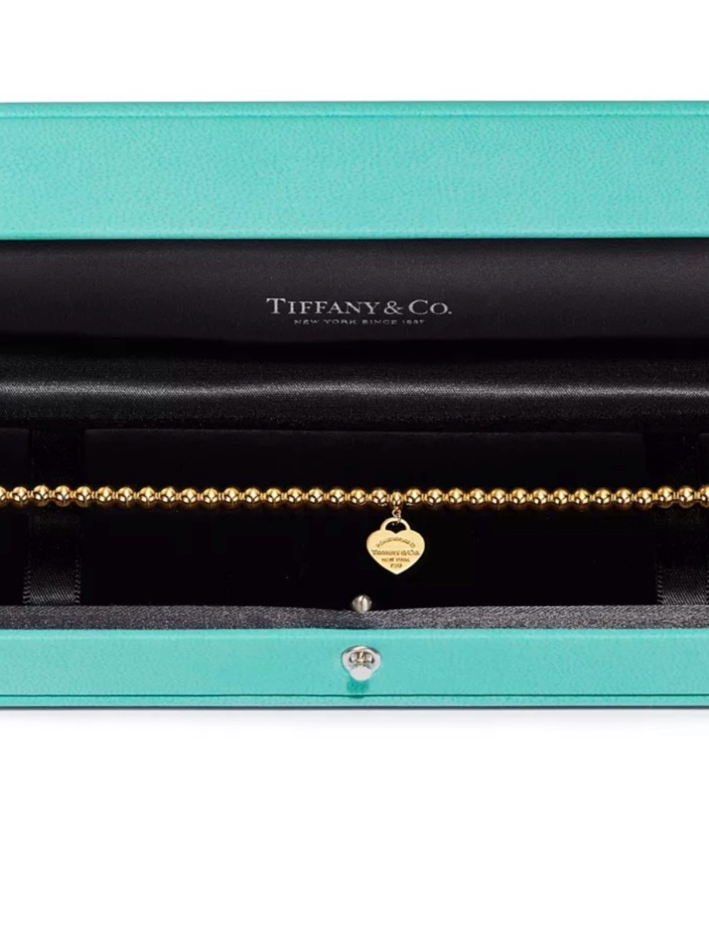 Tiffany & Co. Gold Heart Pendant Necklace and Monogram Medallion Set - Picture 15 of 15